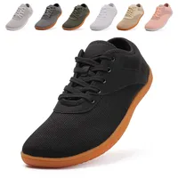 Baofular Barfußschuhe Herren Damen Breite Barfussschuhe Sommer Atmungsaktive Sneaker Bequeme Walkingschuhe Fitnessschuhe für Gym Schwarz 37 EU - 37 EU