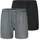 SCHIESSER Boxershorts gestreift grau/schwarz 12 2er Pack