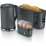 Arendo Langschlitz-Toaster Grau