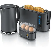 Arendo Langschlitz-Toaster Grau