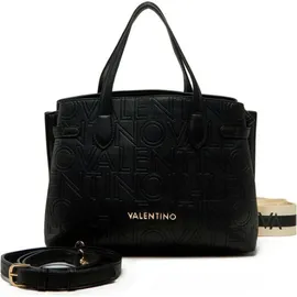 Valentino Pansy Shopper Polyurethan Black