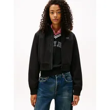Tommy Hilfiger Regular Fit Sweatjacke aus Fleece, Black, M