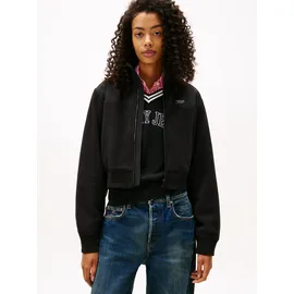 Tommy Hilfiger Regular Fit Sweatjacke aus Fleece, Black, M