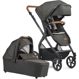 Gesslein »FX4 Soft+ mit Aufsatz Life, schwarz/cognac, dark olive«, mit Babywanne C3 und Babyschalenadapter