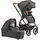 Gesslein »FX4 Soft+ mit Aufsatz Life, schwarz/cognac, dark olive«, mit Babywanne C3 und Babyschalenadapter