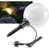 ChiliTec Wegeleuchte CT-GL30cm, Kunststoff, weiß, mit E27-Fassung, 230V, für außen, 30 cm