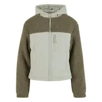 URBAN CLASSICS Sherpa Crinkle Nylon Mix Jacke - Pale