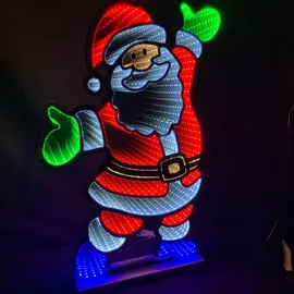 FHS International LED-Weihnachtsmann mit Infinity Effekt 444 SMD LED 41x7x59,5cm 36022