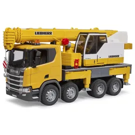 Bruder Scania Super 560R Liebherr Kran-LKW mit Light - Sound Modul