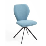 Niehoff Sitzmöbel Colorado Trend-Line Design-Stuhl Eisengestell - Webstoff Malea-R eisblau