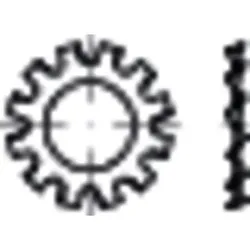 Zahnscheibe DIN 6797 V, galvanisch verzinkt, 3,2mm