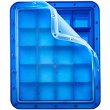 Lurch IceFormer Arctic Würfel 4cm blau Eiswürfelform für 20 Eiswürfel mit transparentem Deckel blau