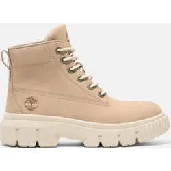Timberland Womens Mid Lace UP Boot light beige nubuck 7 Wide Fit