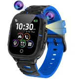 ELEJAFE Smartwatch Kinder, Kinder Smartwatch mit Telefon Anruffunktion SOS 24 Spiele MP3 Musik, Handy Uhr Kinder Wecker Recorder Junge Mädchen Weihnachten Geschenk(Enthalten Sie 1 GB Micro-SD-Karte)