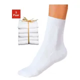 GO IN Basicsocken 5er Pack Weiß 39-42