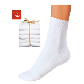 GO IN Basicsocken 5er Pack Weiß 39-42