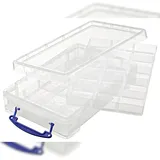 Really Useful Box Aufbewahrungsbox 39,5 x 25,5 x 8,5 cm 26-tlg. transparent