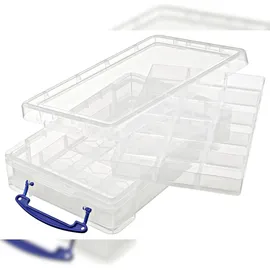 Really Useful Box Aufbewahrungsbox 39,5 x 25,5 x 8,5 cm 26-tlg. transparent
