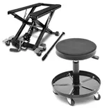 ConStands Motorradheber Set: Hydraulische Hebebühne passend für Chopper / Custombike # Mid-lif