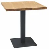 Bistrotisch Bartisch Esstisch 80x80x76cm Eiche schwarz 86414468