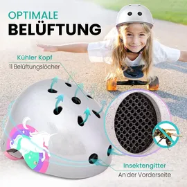 99flips Skaterhelm Kinder - Fahrradhelm Mädchen 8 Jahre - Helm Kinder