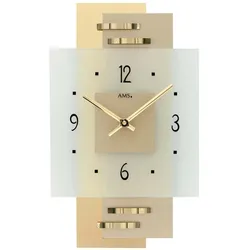 Wanduhr modern Glas Zifferblatt - AMS Modell: 9241