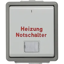 Siemens Heizung-Notschalter Delta dunkelgrau/hellgrau
