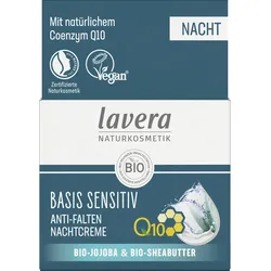lavera BASIS SENSITIV Anti-Falten Nachtcreme Q10