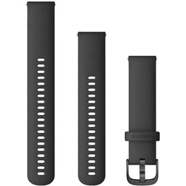 Garmin Schnellwechsel Ersatzarmband 20mm Silikon schwarz/slate 125-218mm (010-12932-11)