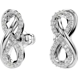 Paar Ohrstecker SWAROVSKI "Hyperbola, Unendlichkeit, 5687269", silber (metallfarben, kristallweiß, kristallweiß), Ohrringe, Damen, Metall, mit Swarovski Kristall