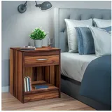 CASARIA Nachtschrank Hamburg 40 x 50 x 35 cm Braun