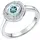 VIVANCE Fingerring VIVANCE "925/- Sterling Silber rhodiniert Blautopas und Weißtopas" Gr. 54, weiß, Fingerringe, Damen, 054 (17,2), Silber 925 (Sterlingsilber), Fingerring