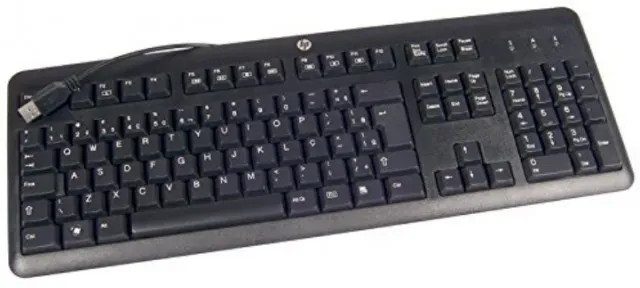 HP QWERTZ Tastatur Keyboard USB verkabelt Deutsch Schwarz