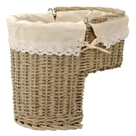 Clayre & Eef Aufbewahrungskorb 40 x 26 x 34 cm Beige/Weiß