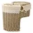 Clayre & Eef Aufbewahrungskorb 40 x 26 x 34 cm Beige/Weiß