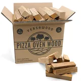 Pizzaofenholz - ofengetrocknetes Eichenholz für Pizzaöfen, 15,2 cm rindenlose Holzscheite, ideal für Ooni, Gozney, Solo-Herd und andere holzbefeuerte Pizzaöfen, Grills und Smoker - ca. 5,4 kg