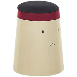 Kinderhocker mit Stauraum SAMURAI Kunstleinen Beige