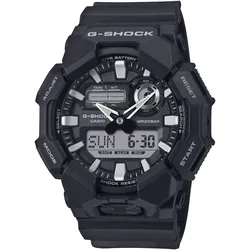 Chronograph CASIO G-SHOCK Armbanduhren schwarz Herren Quarzuhr, Armbanduhr, Herrenuhr, digital,Resinband,20 bar Wasserdichte