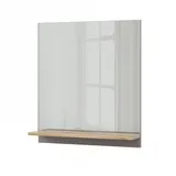 Vicco Badspiegel Marelle Greige 60 x 67 cm mit Regal
