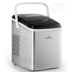 Klarstein Arctic Porter Eiswürfelmaschine Bullet-Eis 12kg/24h Edelstahl Edelstahl