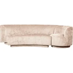 WOOOD 2-Sitzer »Popular«, frei im Raum stellbar, mit grobem Chenille gefüttert, Breite 215 cm WOOOD natur