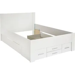 Stauraumbett RAUCH "Isotta", weiß, Liegefläche B/L: 140cm x 200cm, kein Härtegrad, Betten, mit 2 großen und 4 kleinen Schubkästen