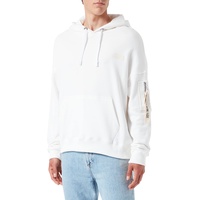 Alpha Industries Organics OS Hoody Kapuzensweat für Herren Organic White