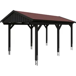 Einzelcarport SKANHOLZ "Fichtelberg", grau (anthrazit), H: 303cm, Carports