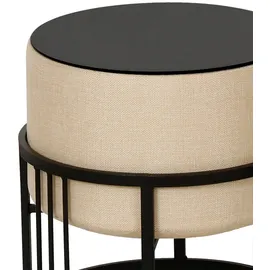 [en.casa] Hocker Tas 38 x 38 x 38 cm Beige
