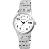 Clasixx Herrenuhr Gliederarmband aus Edelstahl