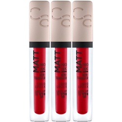 Catrice Lippenstift Matt Pro Ink Non-Transfer Liquid Lipstick, 3-tlg. rot