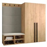 ABIKS MÖBEL Garderoben-Set MIRO Set 5, Garderobe mit gepolsterten Paneelen, Modern Design