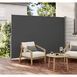 Songmics Seitenmarkise 350 x 160 cm grau Stahl