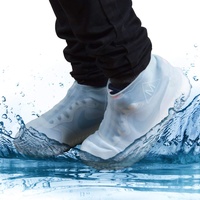 GOODS+GADGETS Silikon Überziehschuhe Überschuhe wasserdichte Schuh-Überzieher Regen-Schuhe rutschfeste Schuhschoner Galoschen, wiederverwendbar(M (34-39), Transparent) - M (34 - 39)